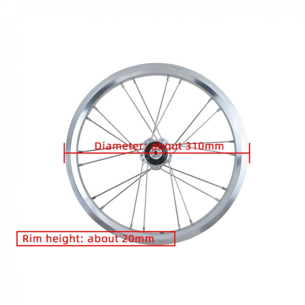 MEROCA 16 Inch Single Speed Wheels Folding Bike 74-85mm 20mm V/Disc Brake Wheel