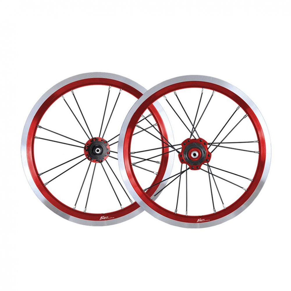 MEROCA 16 Inch Single Speed Wheels Folding Bike 74-85mm 20mm V/Disc Brake Wheel