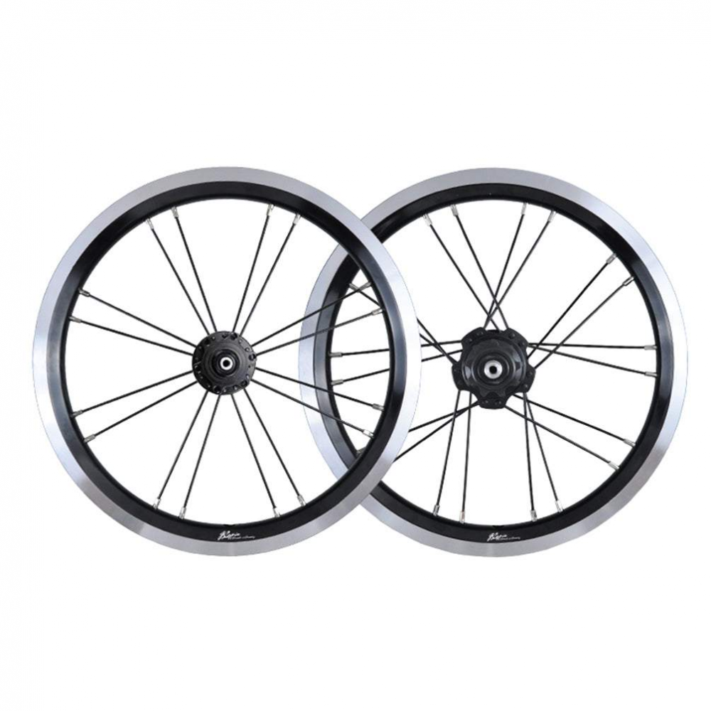 MEROCA 16 Inch Single Speed Wheels Folding Bike 74-85mm 20mm V/Disc Brake Wheel