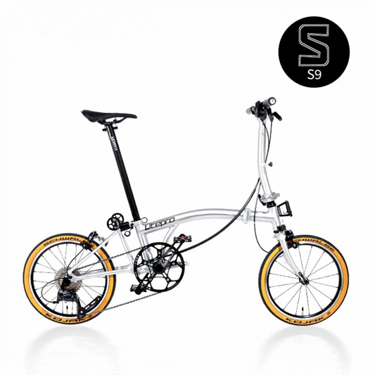 Litepro S9 16inch 9 Speed Tri-fold Folding Bike Aluminum Alloy Frame Silver