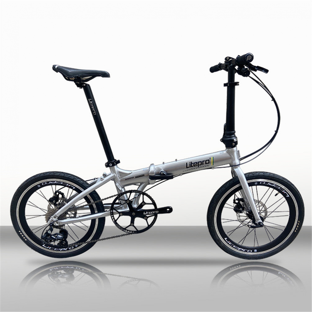 MEROCA Litepro 20Inch Folding Bike Aluminum Alloy Frame External 10Speed Disc Brake Bicycle