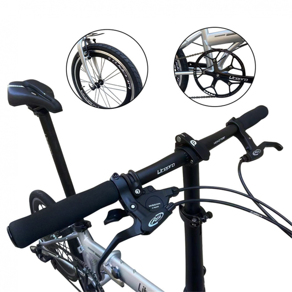 MEROCA Litepro 20Inch Folding Bike V Brake External 10Speed Bicycle Steel Frame Portable Vehicl