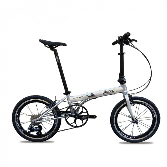 MEROCA Litepro 20Inch Folding Bike V Brake External 10Speed Bicycle Steel Frame Portable Vehicl