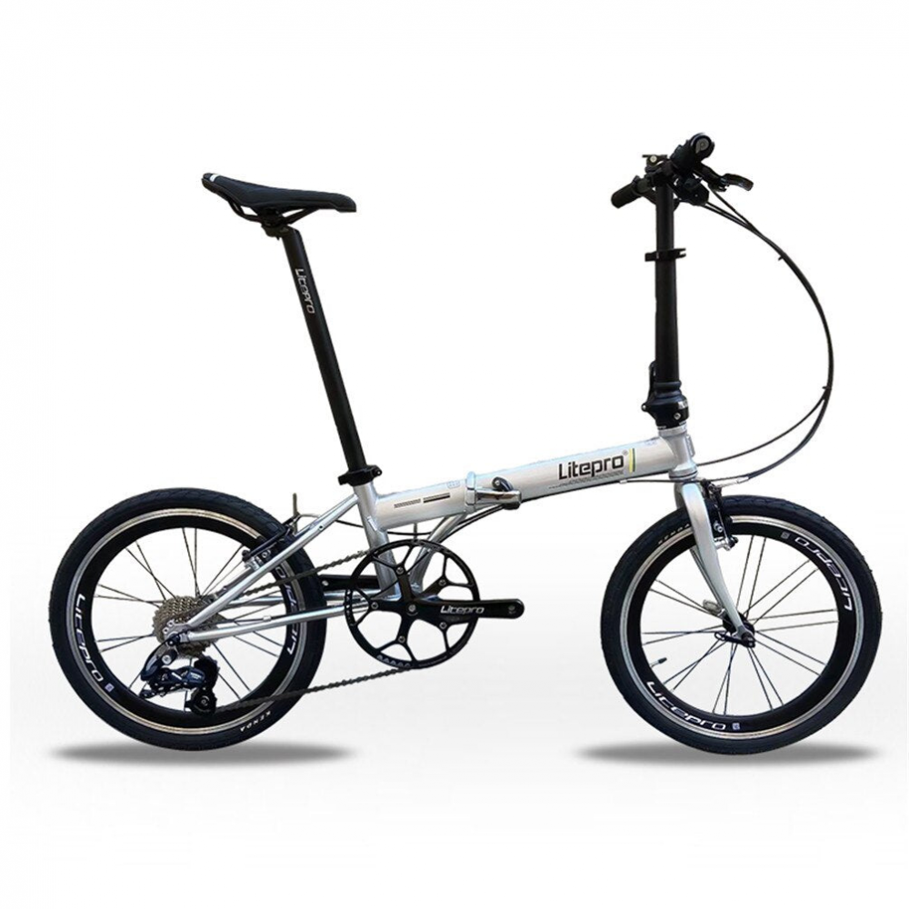 MEROCA Litepro 20Inch Folding Bike V Brake External 10Speed Bicycle Steel Frame Portable Vehicl