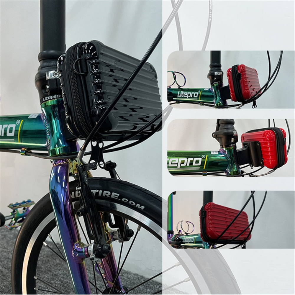 Meroca For Bromp Bicycle Pig Nose Bag Waterproof Mini Suitcase Storage Folding Bike Portable Headstock
