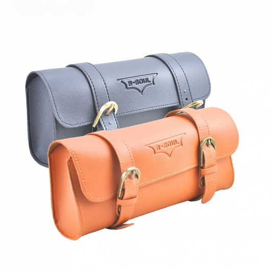 Meroca Leather Retro Handlebar Portable Hanging Bags