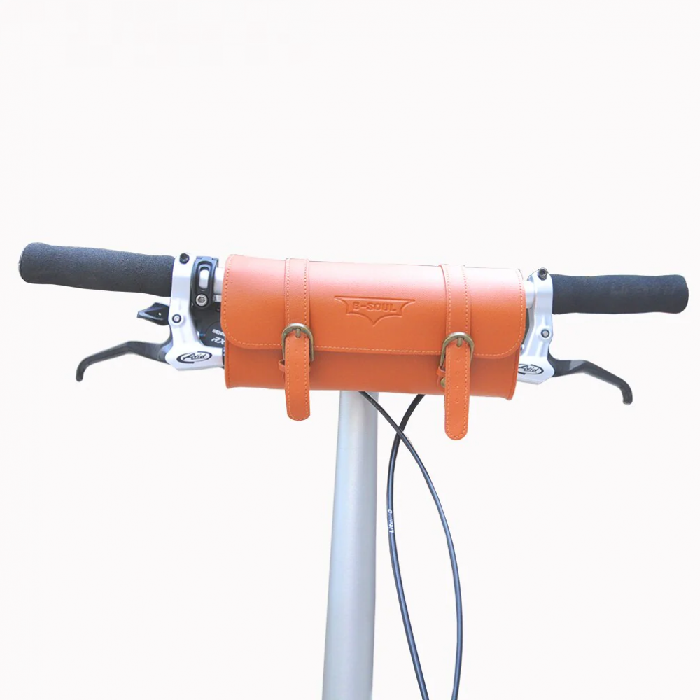 Meroca Leather Retro Handlebar Portable Hanging Bags