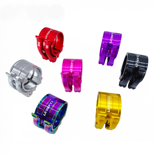 Meroca Litepro Seat Tube Clip Double-layer Adjustment Buckle Titanium Shaft QR Seatpost Bundle Seat Rod Clamp For Birdy Bicycle