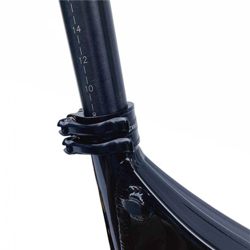 Meroca Litepro Seat Tube Clip Double-layer Adjustment Buckle Titanium Shaft QR Seatpost Bundle Seat Rod Clamp For Birdy Bicycle