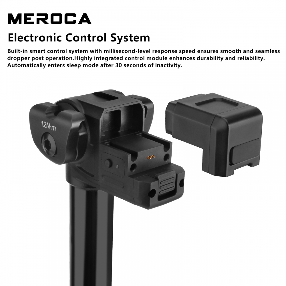 Meroca 27.2 30.9 31.6MM Wireless Dropper Seatpost Mountain Road Bicycle Electronic Remote Control Aluminum Alloy Seat Rod
