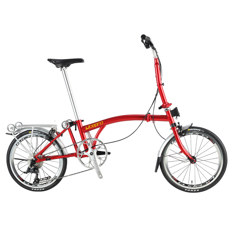 MEROCA 20Inch External 9 Speed Tri-fold Folding Bicycle Straight M Handlebar Steel Frame
