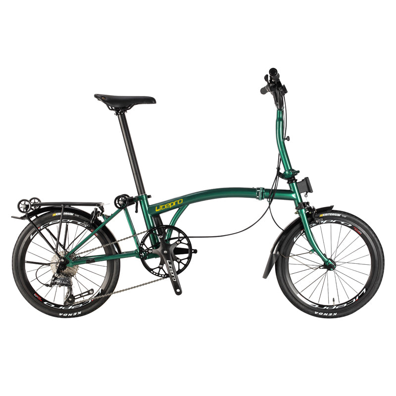 MEROCA 20Inch External 9 Speed Tri-fold Folding Bicycle Straight M Handlebar Steel Frame