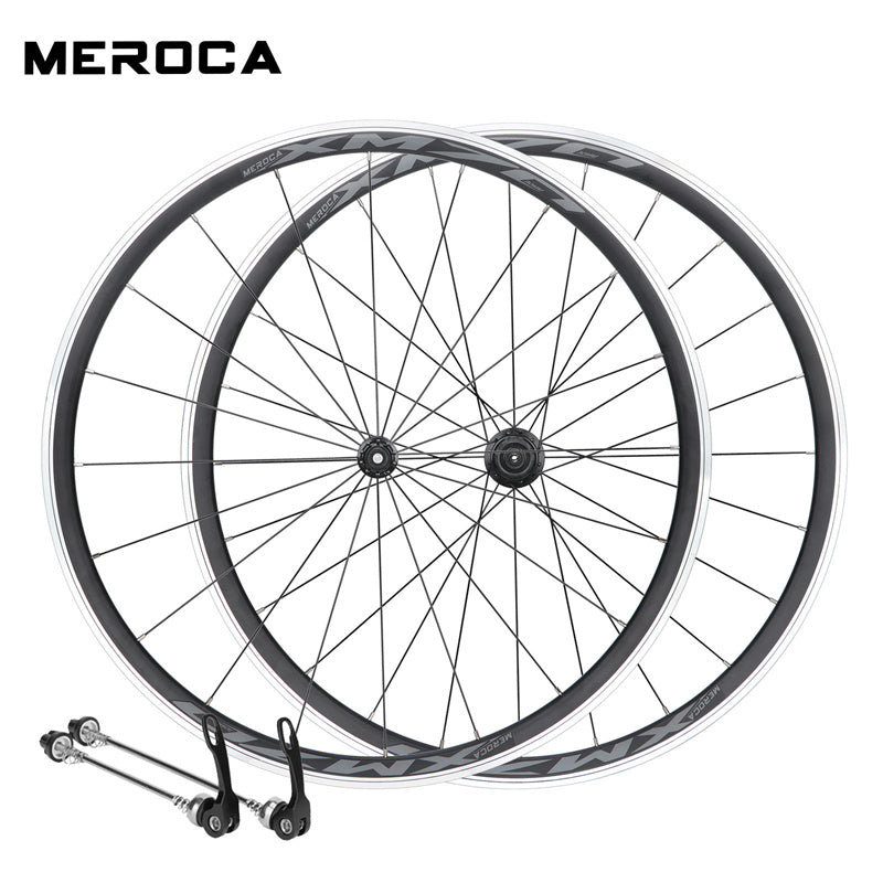 MEROCA Road Bike Wheelset 700C Ultra-light Aluminum Alloy Quick Release Lever Rim Brake Front Rear Wheel 700x23-28C Tyre