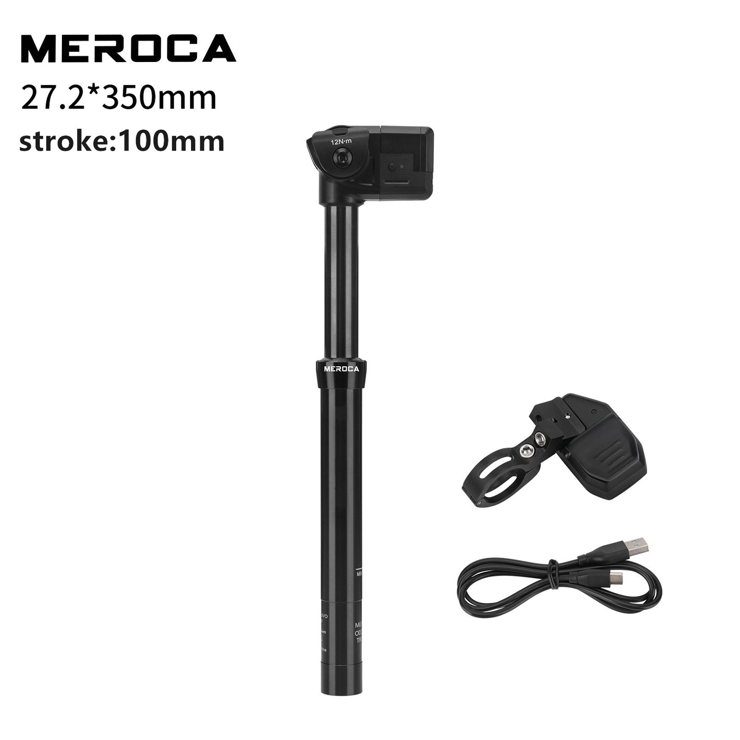 Meroca 27.2 30.9 31.6MM Wireless Dropper Seatpost Mountain Road Bicycle Electronic Remote Control Aluminum Alloy Seat Rod