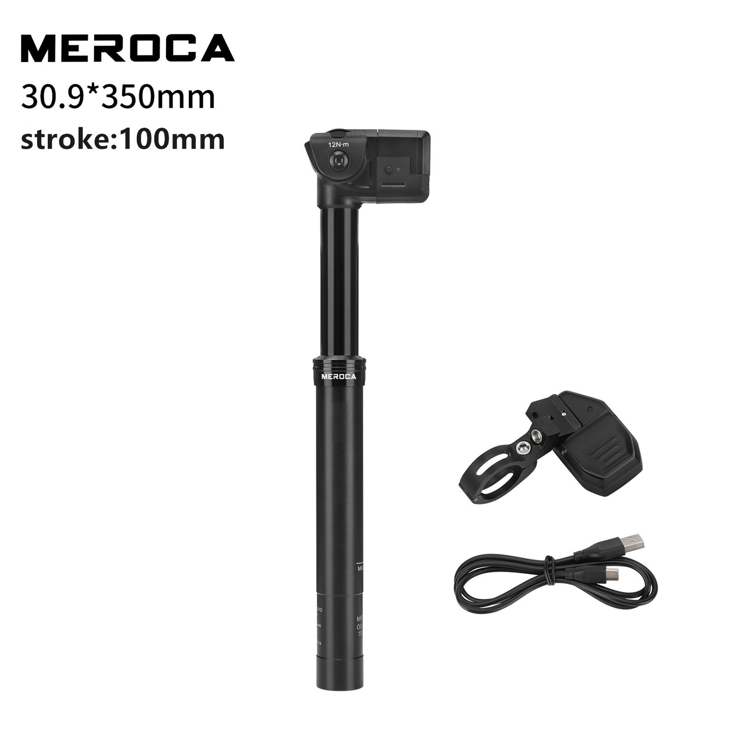 Meroca 27.2 30.9 31.6MM Wireless Dropper Seatpost Mountain Road Bicycle Electronic Remote Control Aluminum Alloy Seat Rod