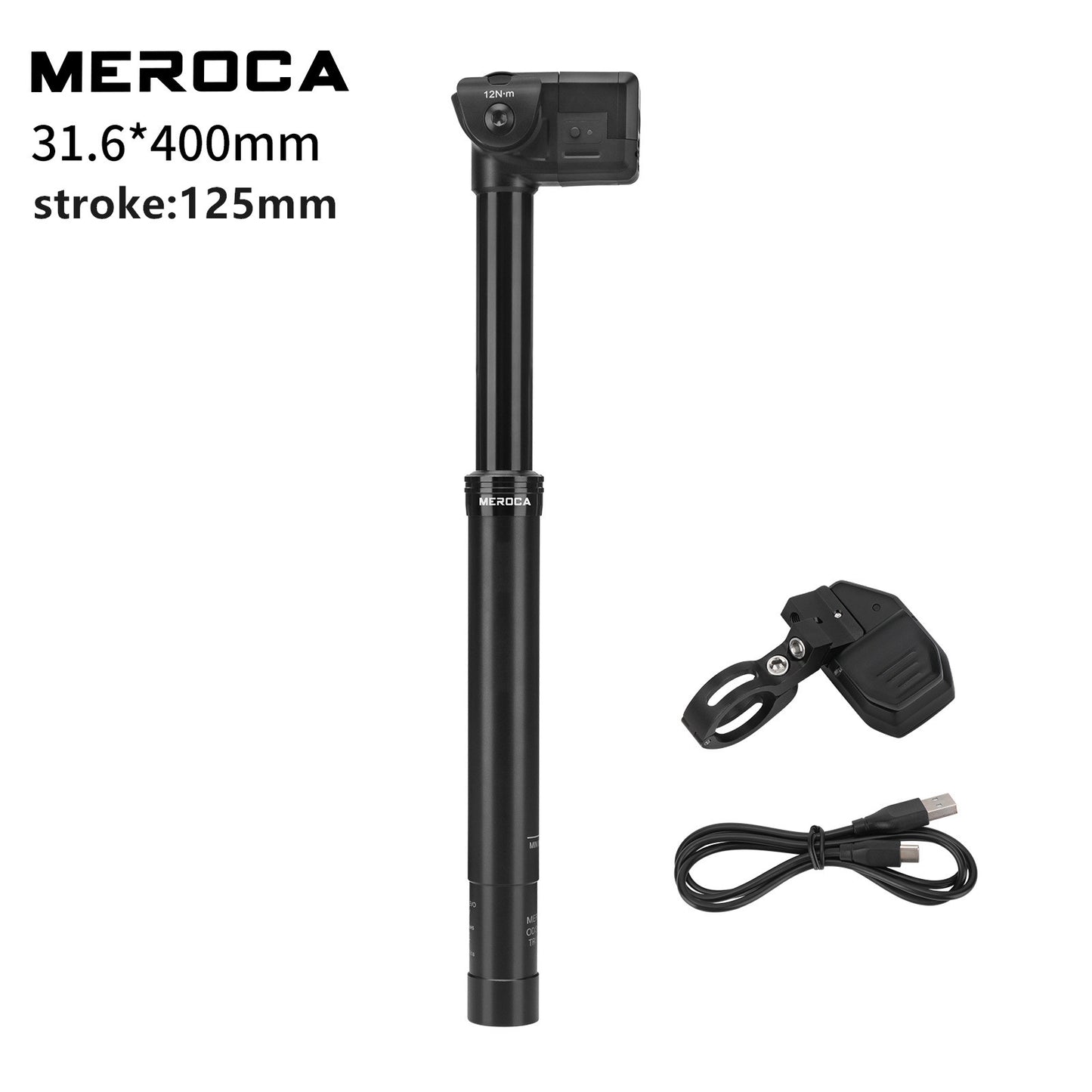 Meroca 27.2 30.9 31.6MM Wireless Dropper Seatpost Mountain Road Bicycle Electronic Remote Control Aluminum Alloy Seat Rod