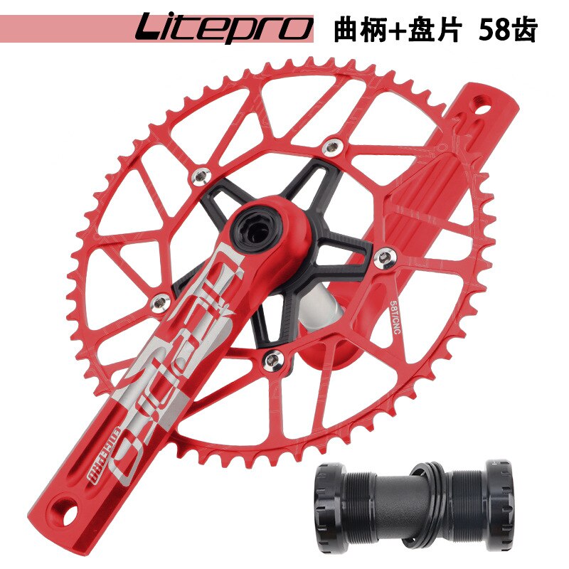 MEROCA Litepro Edgepro Electroplating Integrated Crankset & Chainring