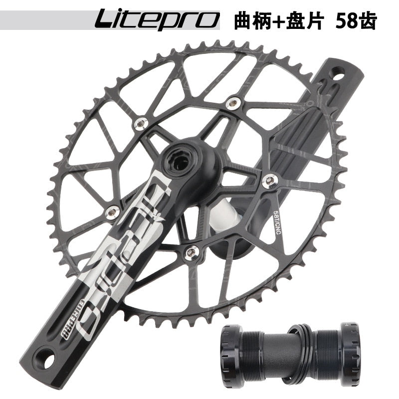 MEROCA Litepro Edgepro Electroplating Integrated Crankset & Chainring