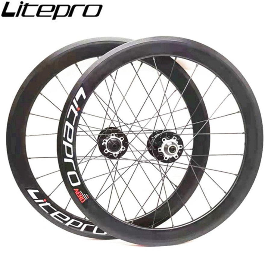 MEROCA Litepro AERO 16 Inch 349 V Disc Brake Folding Bike 11 Speed BMX Bicycle 30mm Rims Wheelset 4 Sealed Bearing Alloy Wheels