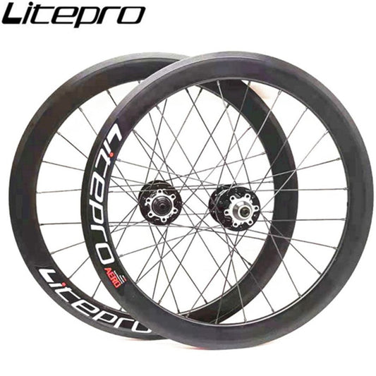 MEROCA Litepro AERO 16 Inch 349 V Disc Brake Folding Bike 11 Speed BMX Bicycle 30mm Rims Wheelset 4 Sealed Bearing Alloy Wheels
