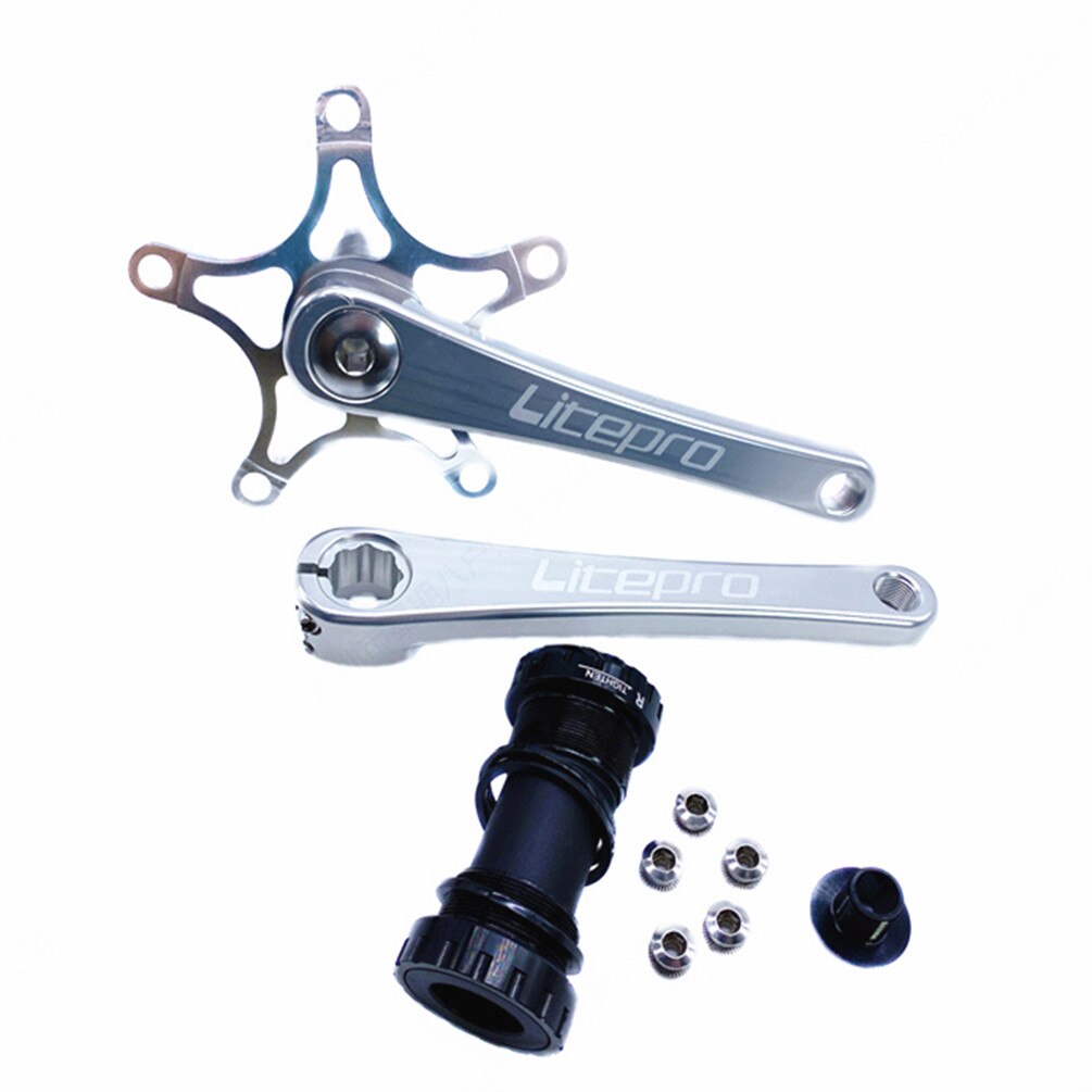 Meroca Litepro Folding Bike Integrated Hollow Crankset Aluminum Alloy 412 For Brompton Bicycle