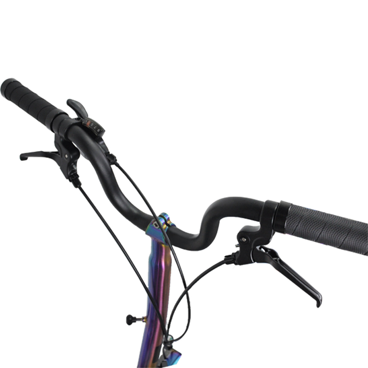 MEROCA Litepro 16Inch External 9 Speed Trifold Folding Bicycle Straight M Handlebar Steel Frame