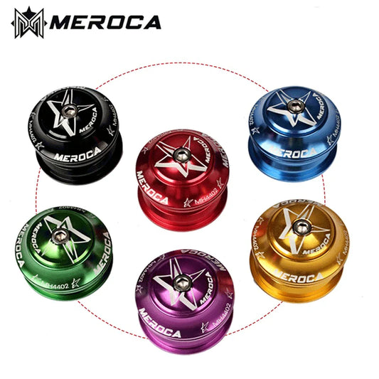 MEROCA Bicycle Headset 44mm 2 Bearing Aluminum Alloy Straight Tapered Tube Fork MTB Bike Headset  Road Bike Headset Accessory