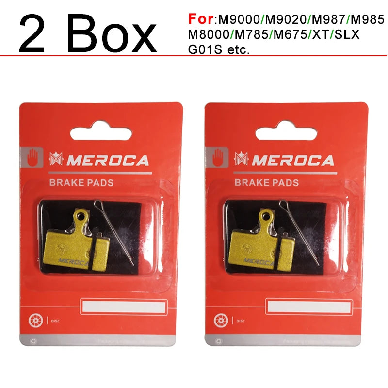 MEROCA Four-piston Mtb Bike Hydraulic Brake Pads For Saint M810 M820 Zeem640 Cycling Bicycle Parts Copper-based Metal Brake Pads