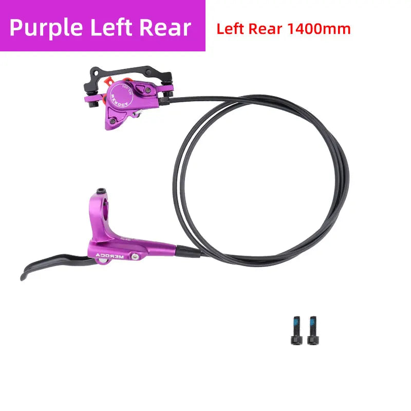 MEROCA MTB Bicycle Hydraulic Disc Brake 2 Piston Aluminum Alloy Mineral Oil Front 800 Rear 1400MM Oil Press Brakes Bike Parts