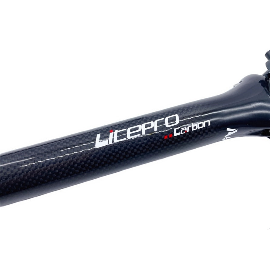 MEROCA Litepro Elite A65 Carbon Fiber Integrated Seatpost Birdy Bike Seat Tube 34.9 580mm Bicycle Seat Rod For Birdy Folding Bicycle