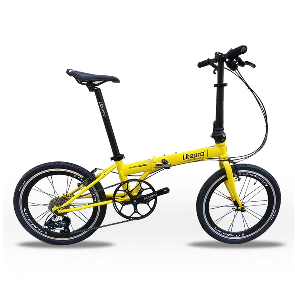 MEROCA Litepro 20Inch Folding Bike V Brake External 10Speed Bicycle Steel Frame Portable Vehicl