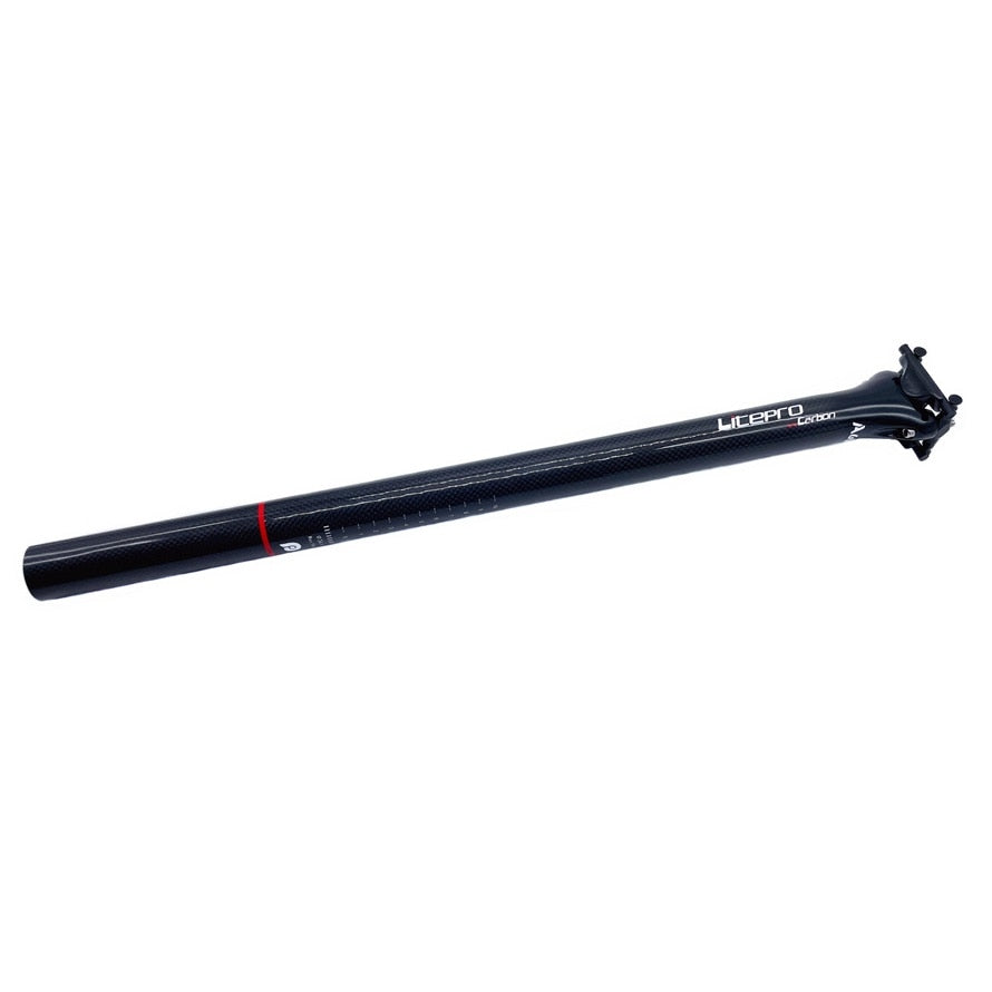 MEROCA Litepro Elite A65 Carbon Fiber Integrated Seatpost Birdy Bike Seat Tube 34.9 580mm Bicycle Seat Rod For Birdy Folding Bicycle