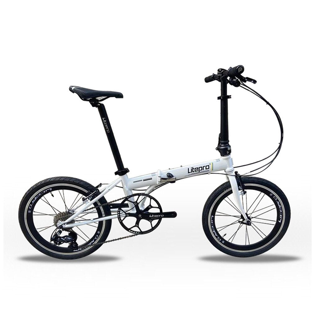 MEROCA Litepro 20Inch Folding Bike V Brake External 10Speed Bicycle Steel Frame Portable Vehicl