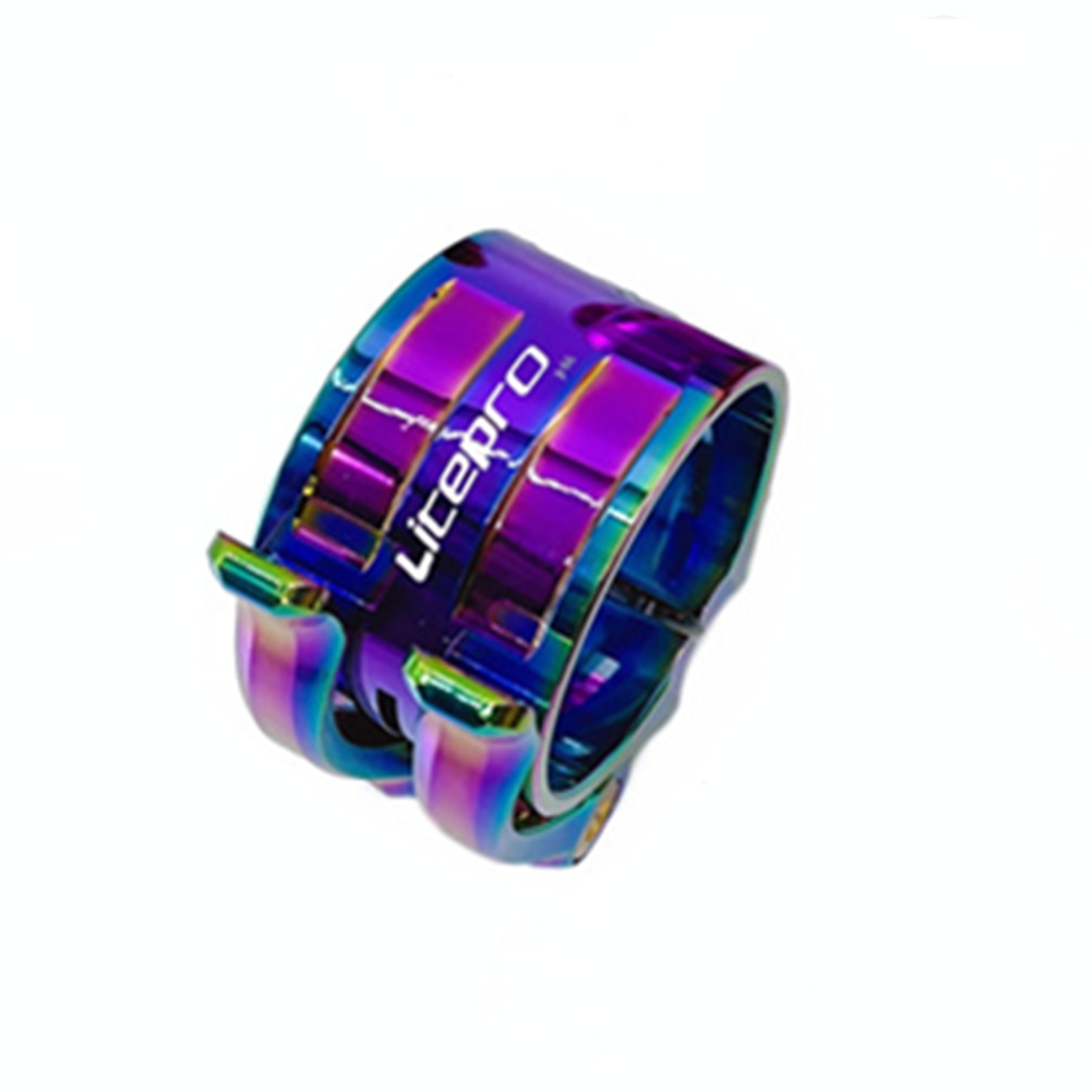 Meroca Litepro Seat Tube Clip Double-layer Adjustment Buckle Titanium Shaft QR Seatpost Bundle Seat Rod Clamp For Birdy Bicycle
