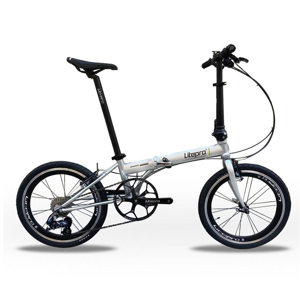 MEROCA Litepro 20Inch Folding Bike V Brake External 10Speed Bicycle Steel Frame Portable Vehicl
