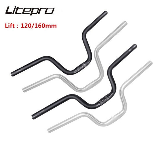 MEROCA Litepro Elite BMX Folding Bike Swallow Bent Handlebar 25.4*580MM U Shape Handle Bar Lift 120/160mm Swallow Handle Bar 275/290g