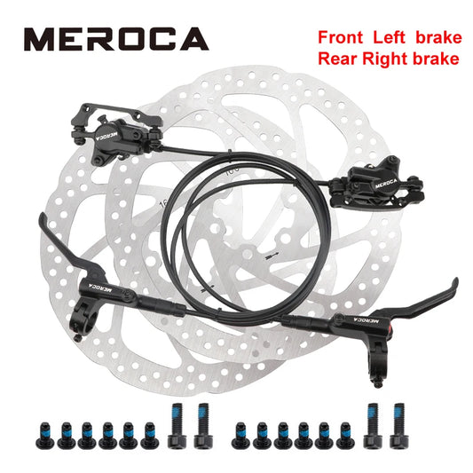MEROCA HD-M800 MTB Hydraulic Disc Brake Set Aluminum Alloy Power Control Shifter Bicycle Brakes 160mm Rotor Mountain Bike Brakes
