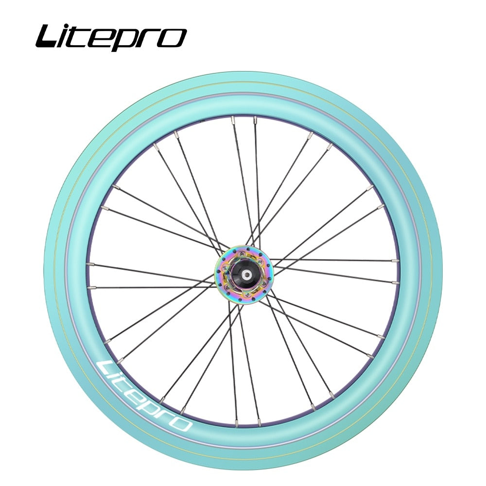MEROCA Litepro Elite AERO S42 20 Inch Wheelset 100/135mm 4 Bearings 451 V Disc Brake Rainbow Sealed Rims Wheel For 8/9/10/11 Speed