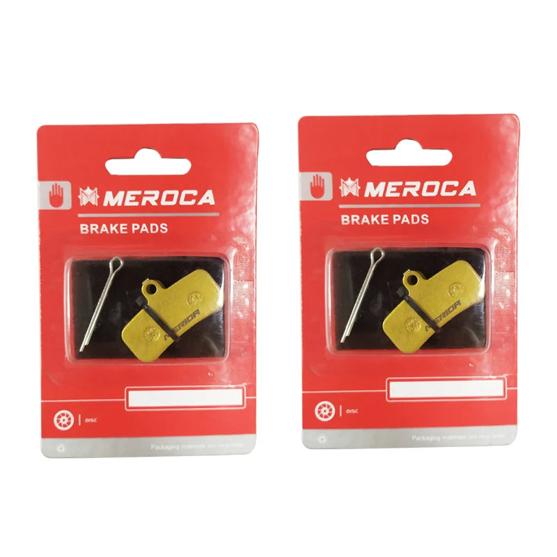 MEROCA Four-piston Mtb Bike Hydraulic Brake Pads For Saint M810 M820 Zeem640 Cycling Bicycle Parts Copper-based Metal Brake Pads