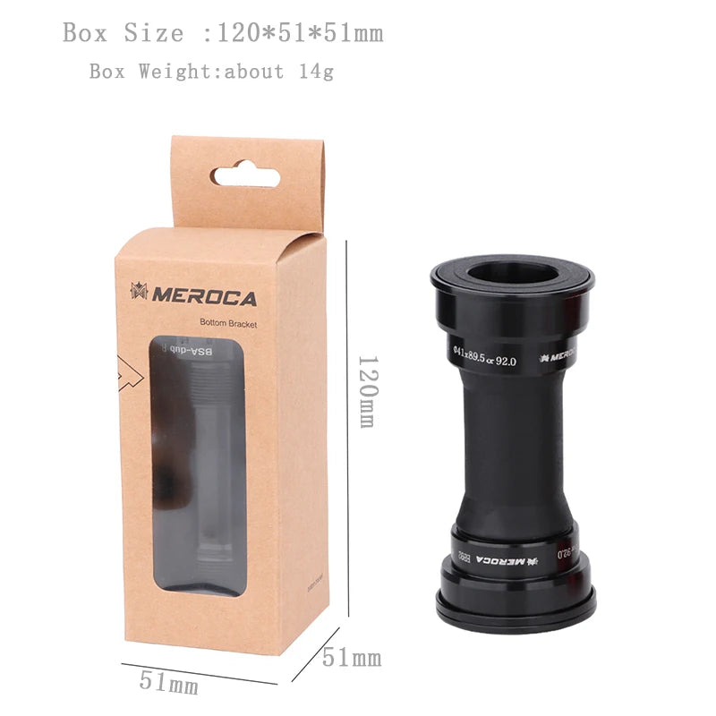 MEROCA M92 Bicycle Bottom Bracket Sealed Bearing 41mm Aluminum Alloy BB Waterproof Crank Set Axis Parts For Mountain Bike