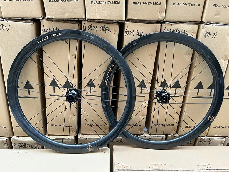 Road Bicycle Prin Ceton Wheelset UD Glossy U Shape 700C Carbon Fibre 65mm Depth Disc Brake Clincher Wheels