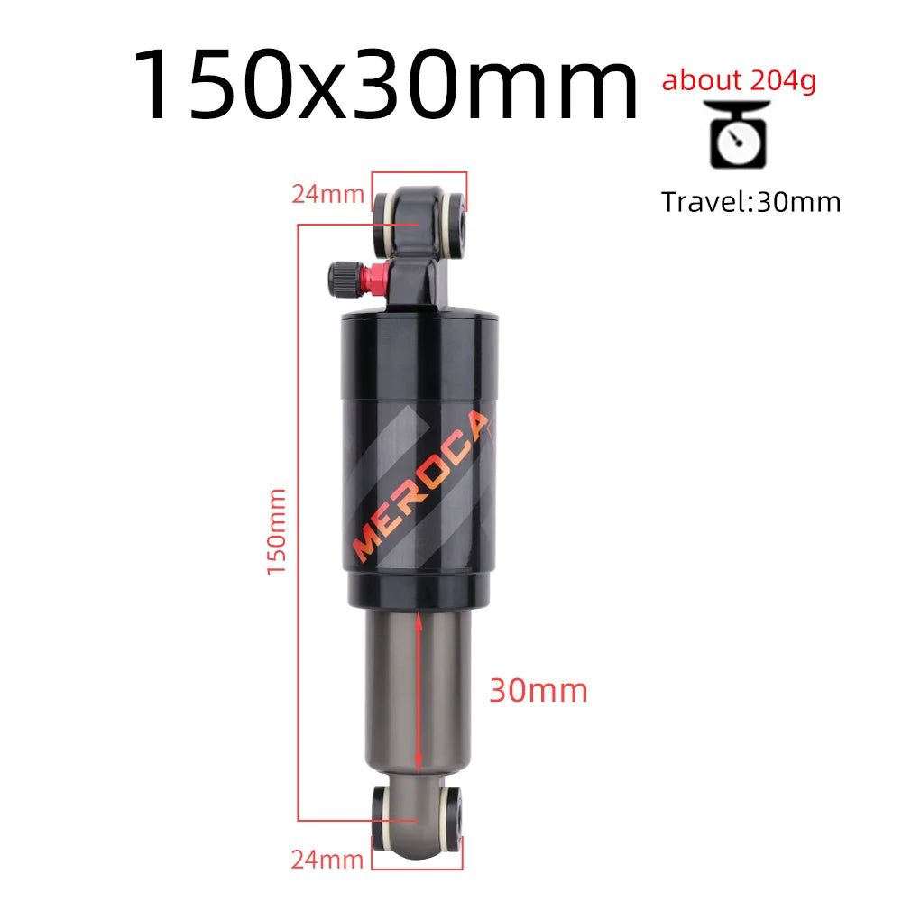 Bicycle Air Rear Shock 125mm/150mm/165mm/190mm/200mm Alloy MTB Scooter Folding Bike Shock Absorber Cycling Accessories