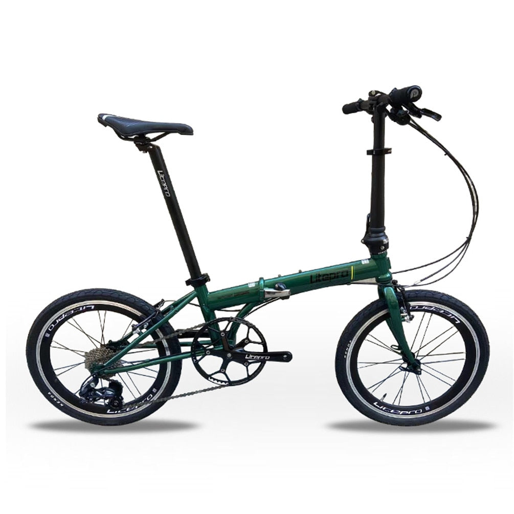 MEROCA Litepro 20Inch Folding Bike V Brake External 10Speed Bicycle Steel Frame Portable Vehicl