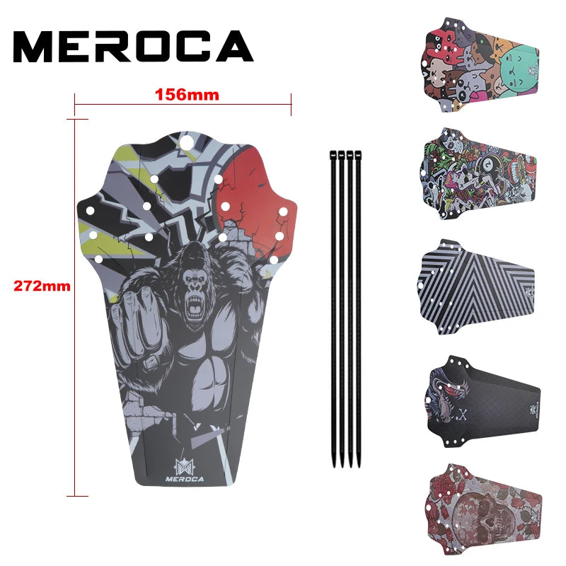 MEROCA Bicycle Fenders Front/Rear Tire Wheel Fenders Carbon Fiber Mudguard Mountain Bike Stylish Mud Guard Wings Riding Fix Gear