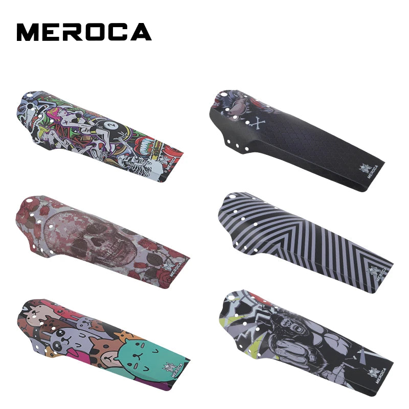 MEROCA Bicycle Fenders Front/Rear Tire Wheel Fenders Carbon Fiber Mudguard Mountain Bike Stylish Mud Guard Wings Riding Fix Gear