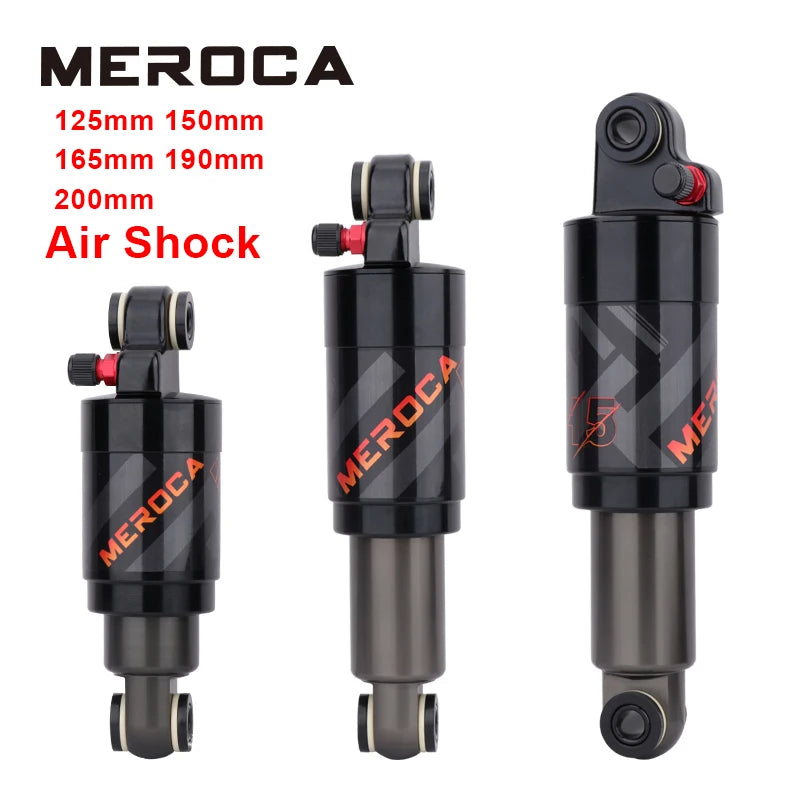 Bicycle Air Rear Shock 125mm/150mm/165mm/190mm/200mm Alloy MTB Scooter Folding Bike Shock Absorber Cycling Accessories