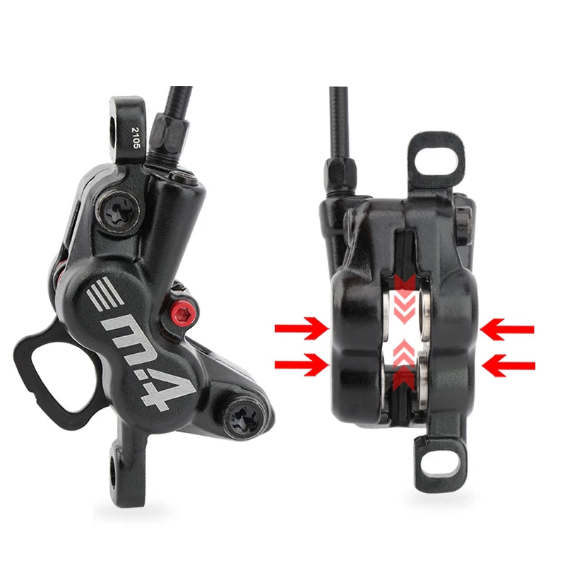MEROCA M4 Bicycle Mtb Brake Hydraulic Disc Brake 160mm Rotor 4 Piston ...