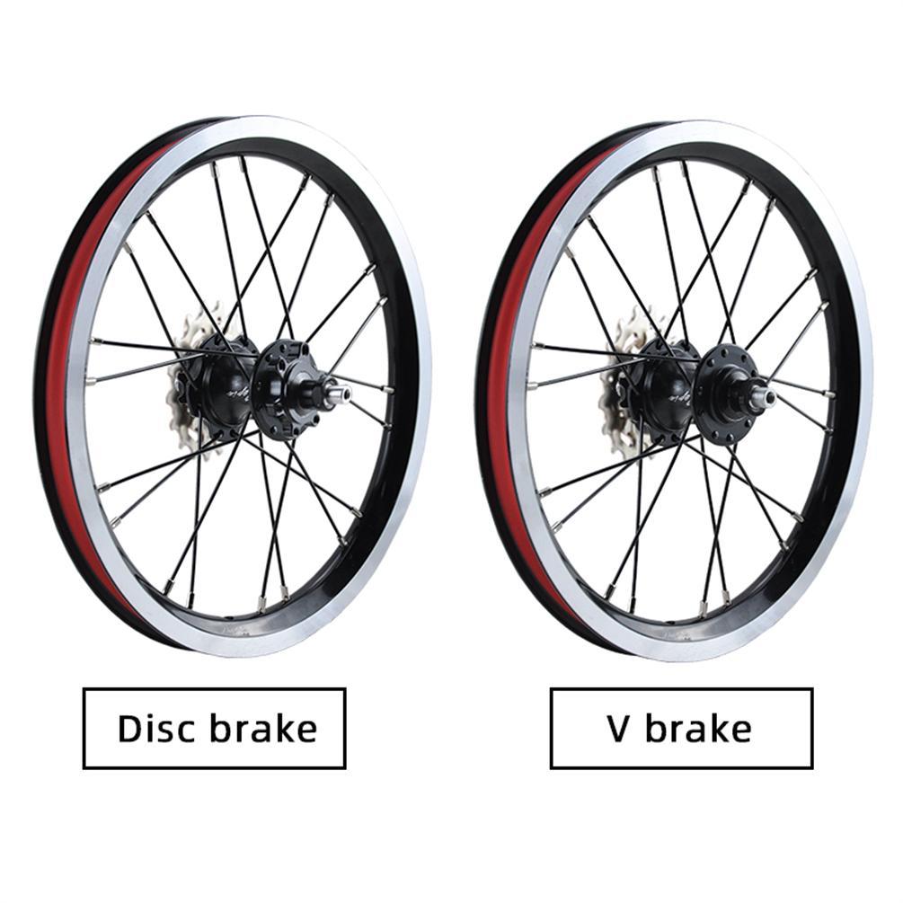 MEROCA 16 Inch External 3 Speed Wheel Folding Bike V/Disc Brake Wheels Rims 74-85MM