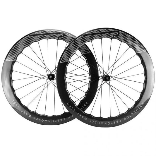 Road Bicycle Prin Ceton Wheelset UD Glossy U Shape 700C Carbon Fibre 65mm Depth Disc Brake Clincher Wheels