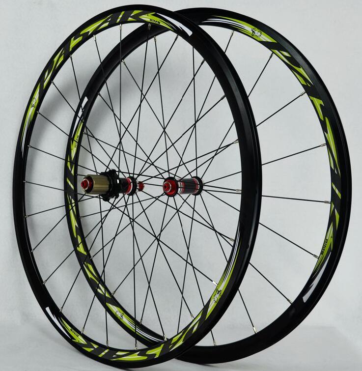 MEROCA HB15 Road Bike 700C Bicycle Wheelset Carbon Fiber Hub V/C Brake Straight Pull 30MM Rim Front 20H Rear 24H Wheel Set